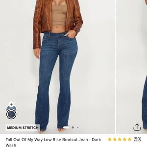 Tall fashion nova “out of my way” bootcut jeans.